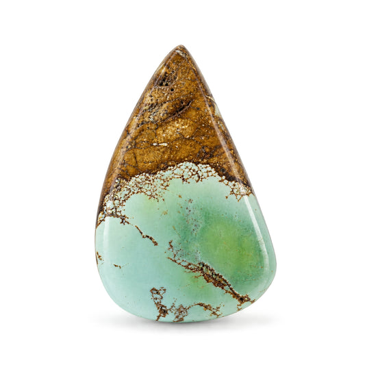 A1 Royston Turquoise Cabochon on a white studio background