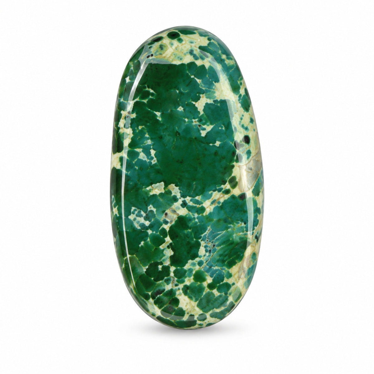 C5 Royston Turquoise Montezuma Mine Cabochon on a white studio background