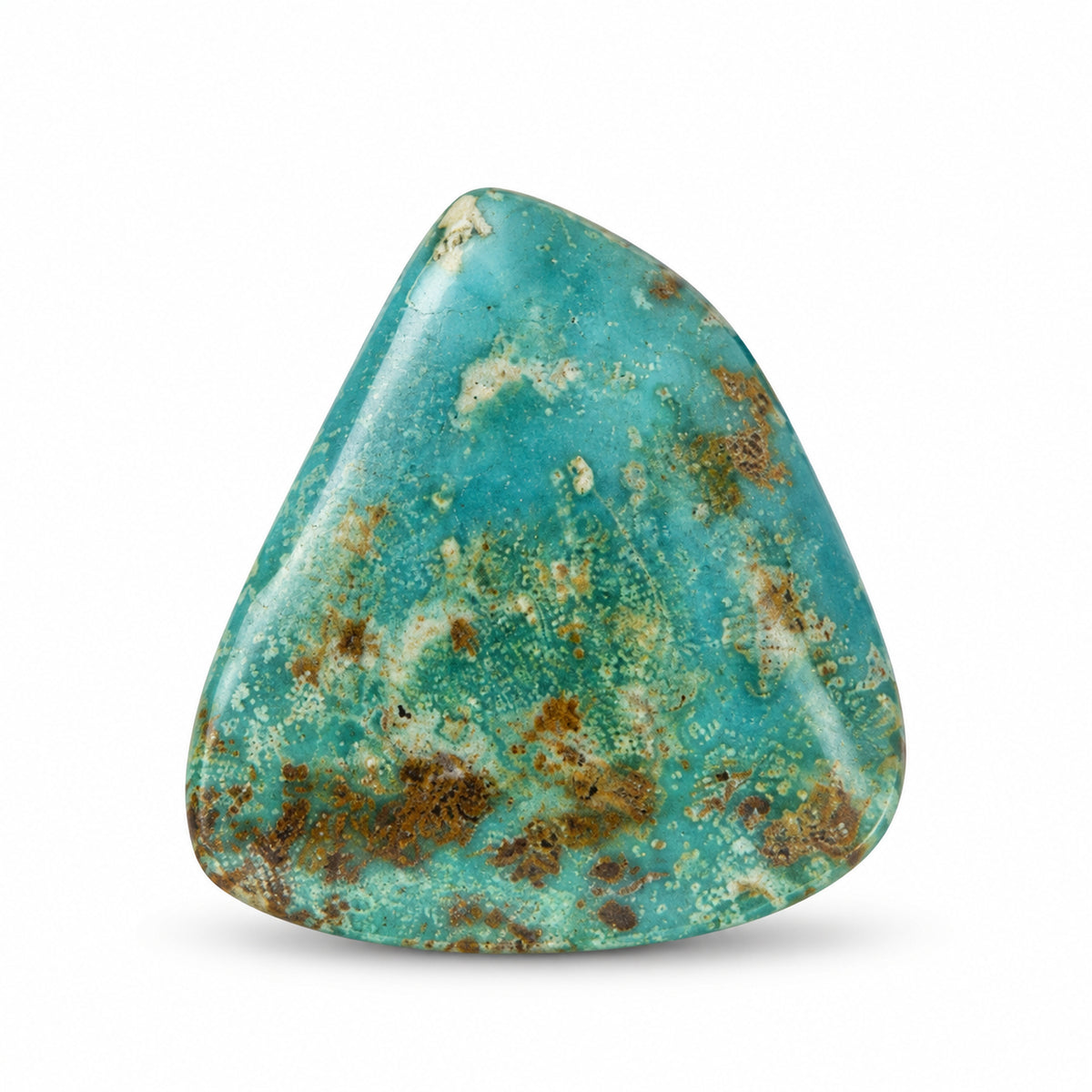 G11 Royston Turquoise Cabochon on a white studio background