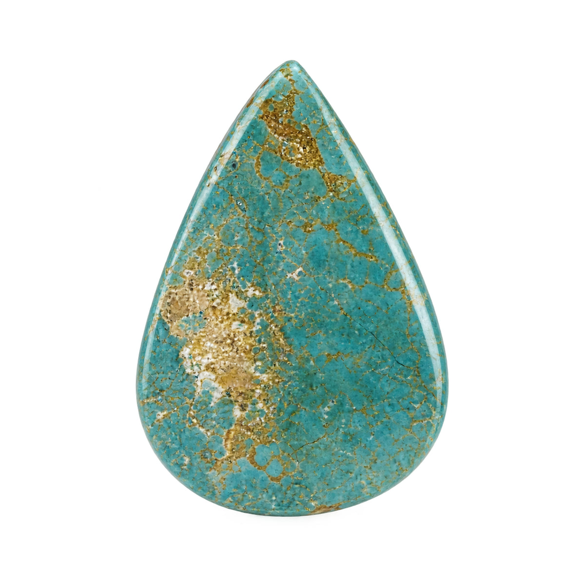 G7 Royston Turquoise Cabochon on a white studio background