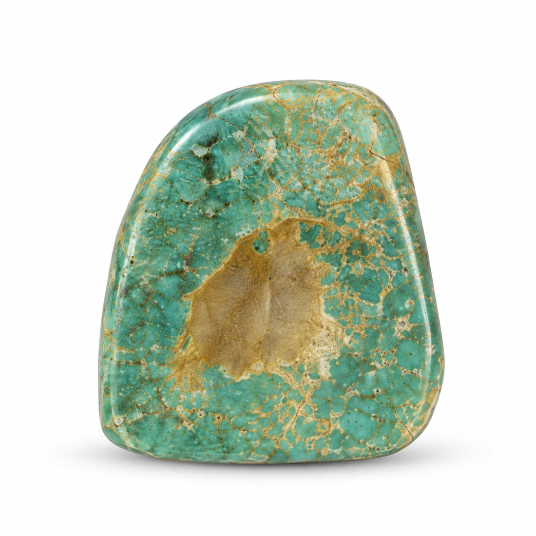 I12 Royston Turquoise Cabochon on a white studio background