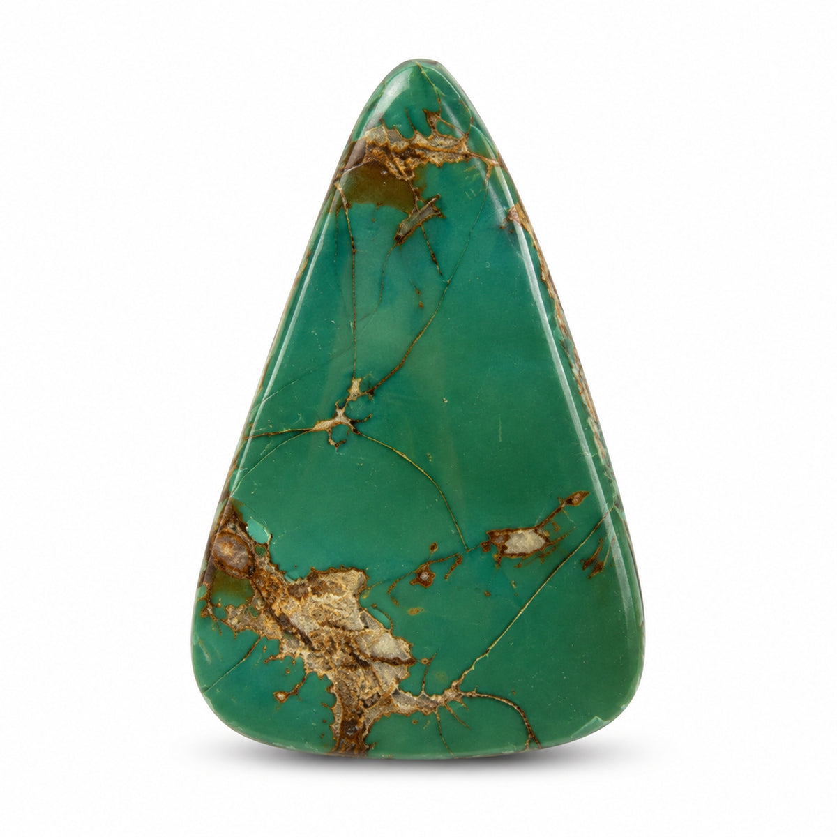 J6 Royston Turquoise Cabochon on a white studio background