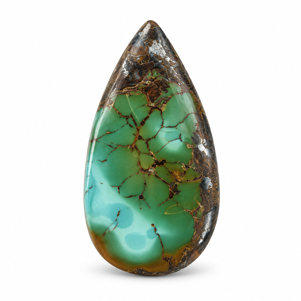 K12 Royston Turquoise Cabochon on a white studio background