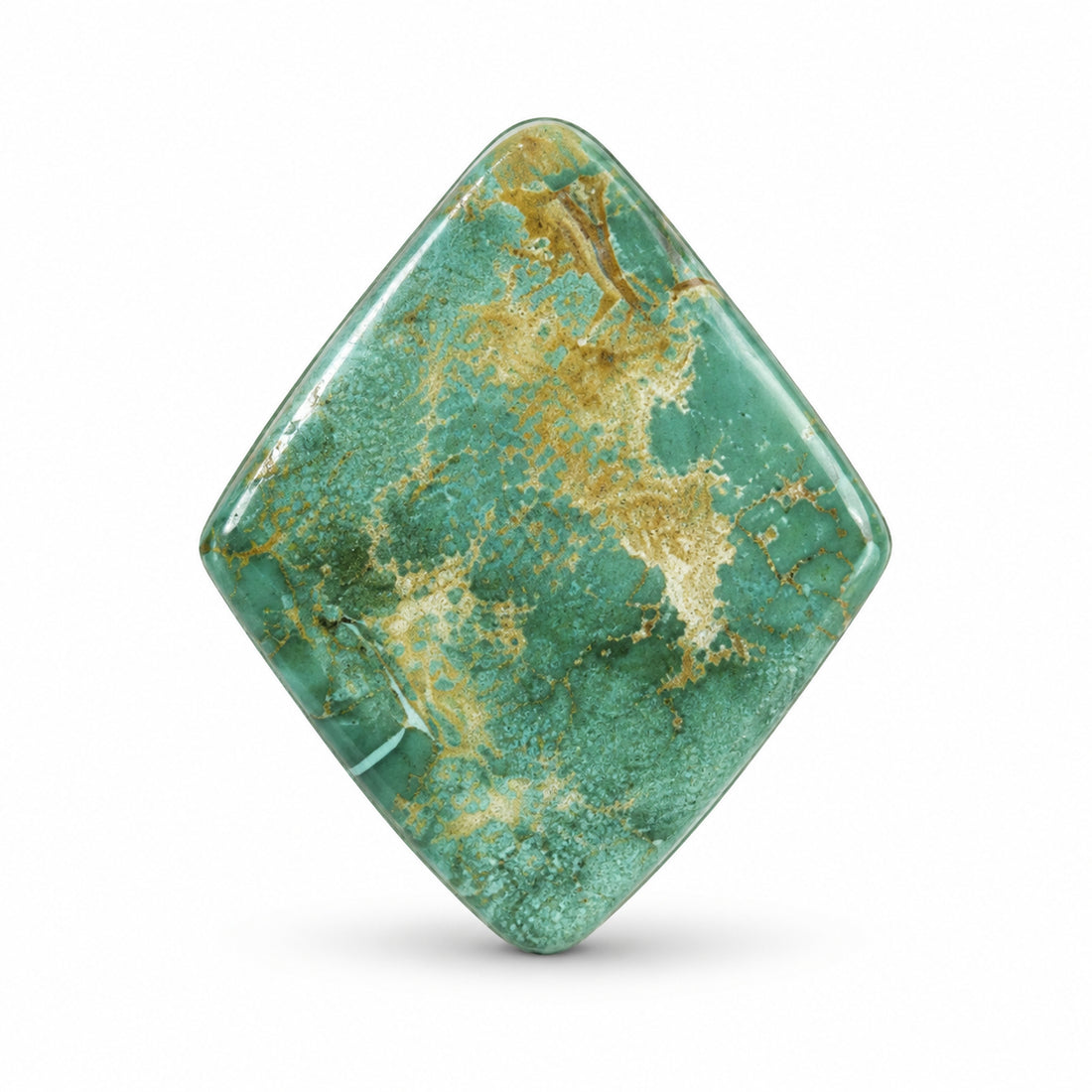 K1 Royston Turquoise Cabochon on a white studio background