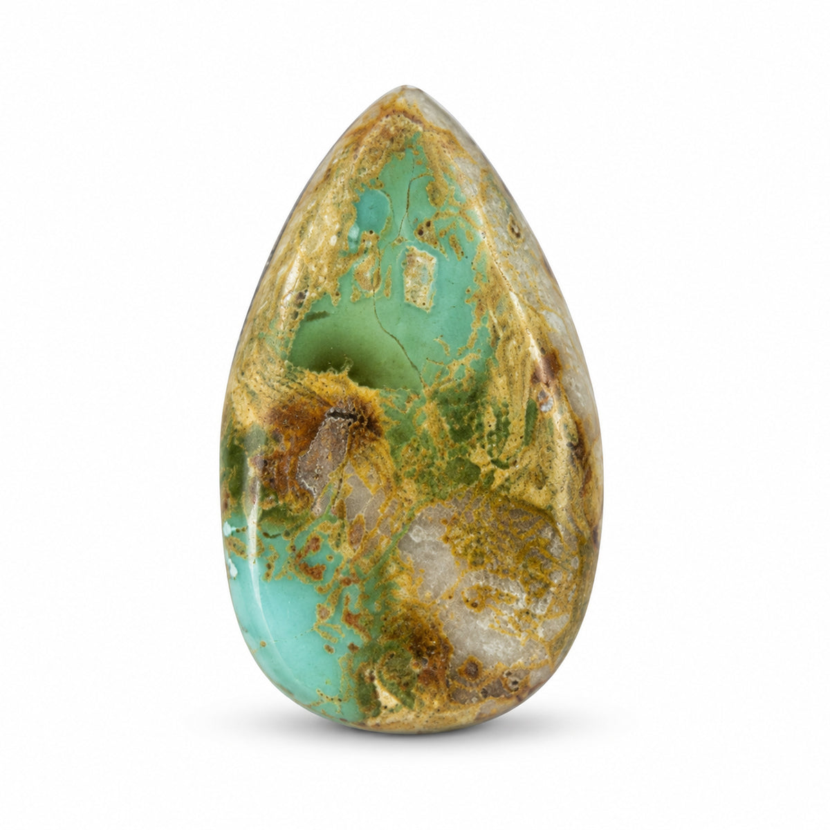 K2 Royston Turquoise Cabochon on a white studio background