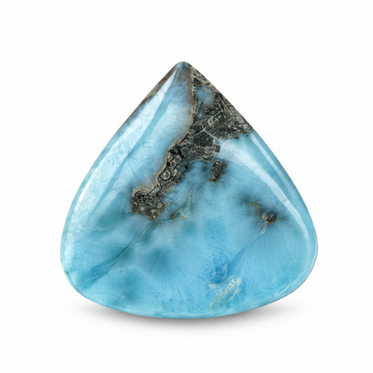 M3 Larimar Cabochon on a white studio background