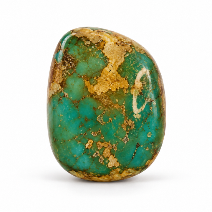 Royston Turquoise cabochon B11.0, batch September 24, 2026, front view