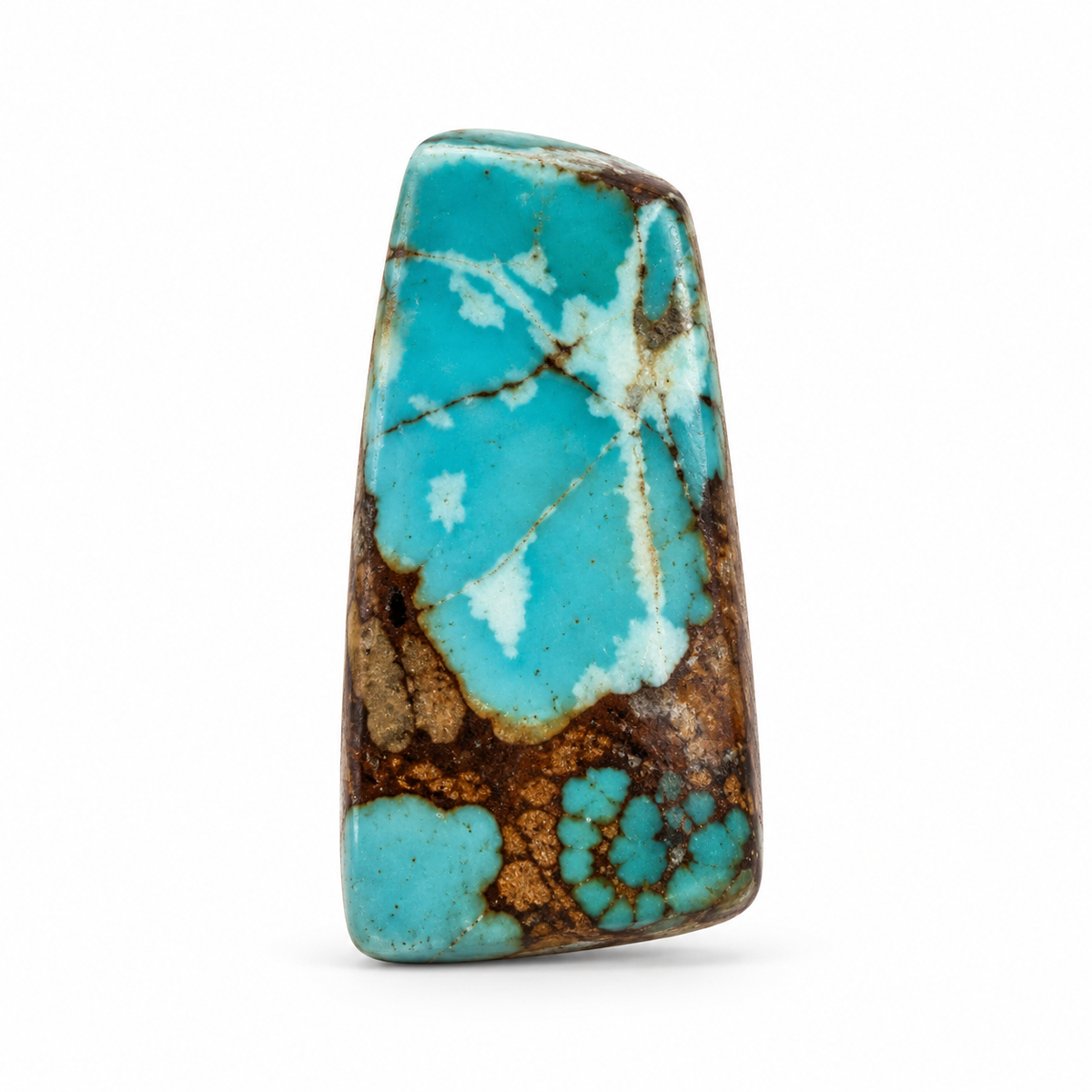 Royston Turquoise cabochon B8.0, batch September 24, 2026, front view