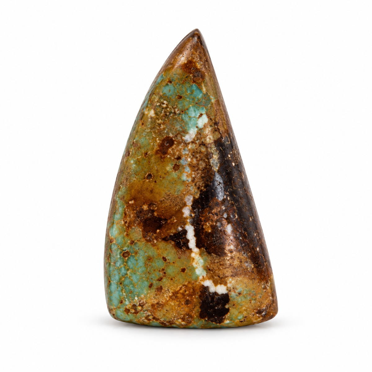 Royston Turquoise cabochon E12.0, batch September 24, 2026, front view