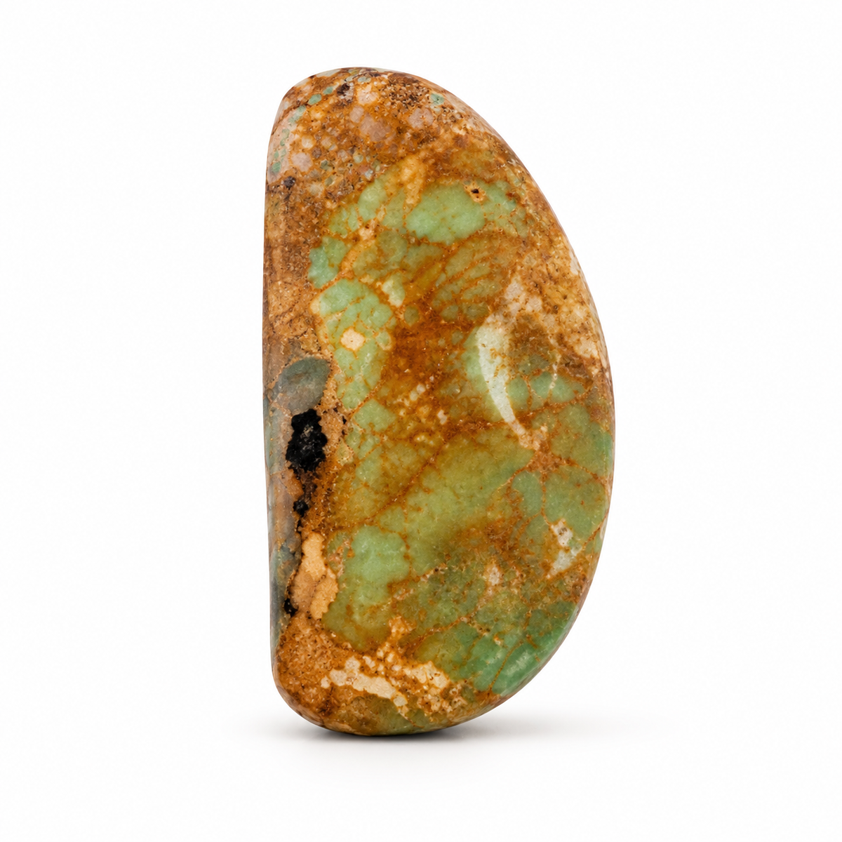 Royston Turquoise cabochon E14.0, batch September 24, 2026, front view