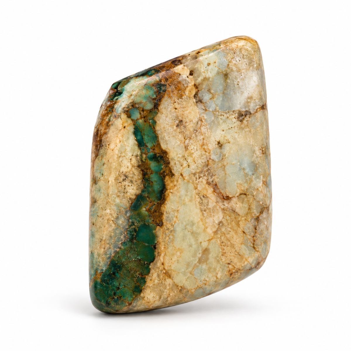 Royston Turquoise cabochon E6.0, batch September 24, 2026, front view
