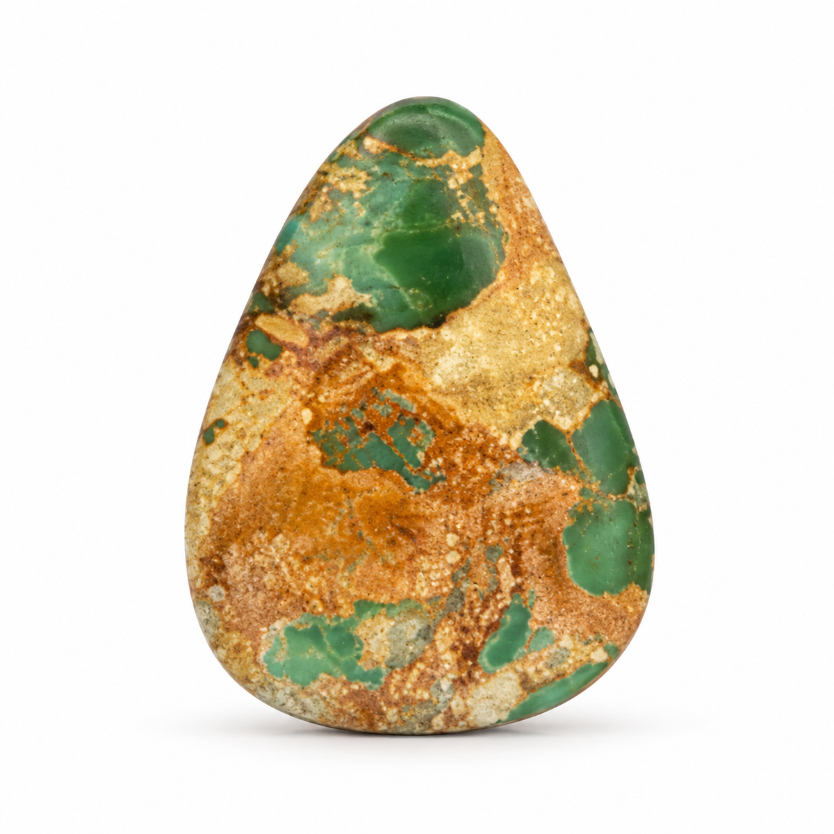Royston Turquoise cabochon F1.0, batch September 24, 2026, front view