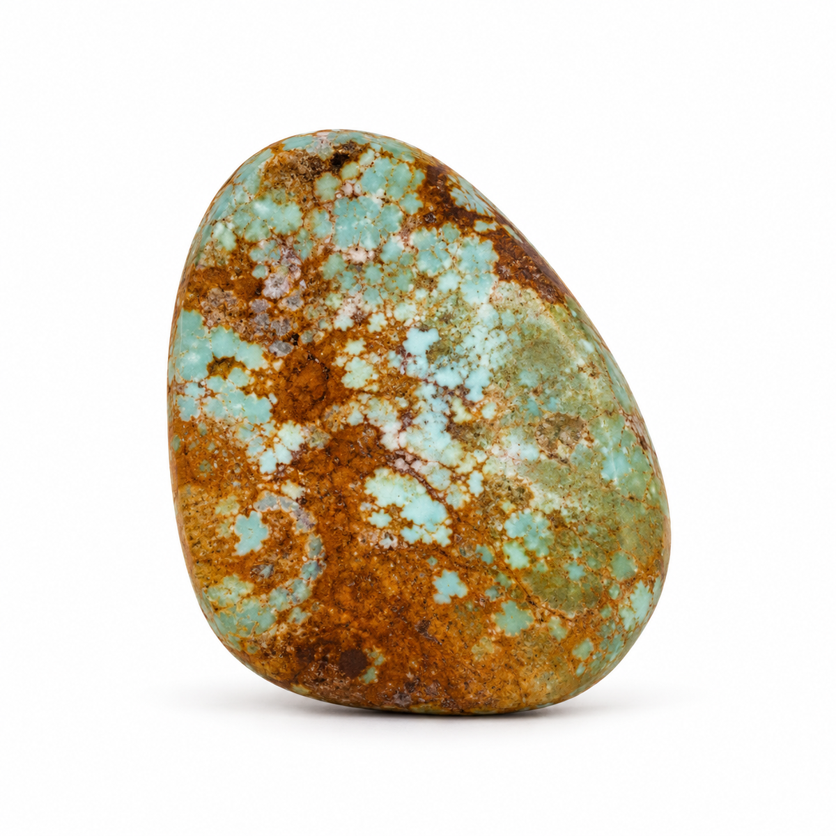 Royston Turquoise cabochon F11.0, batch September 24, 2026, front view