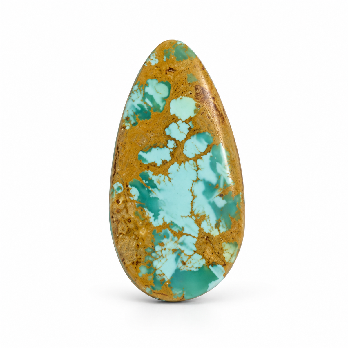 J13.0 Royston Turquoise cabochon, studio image, September 24, 2026