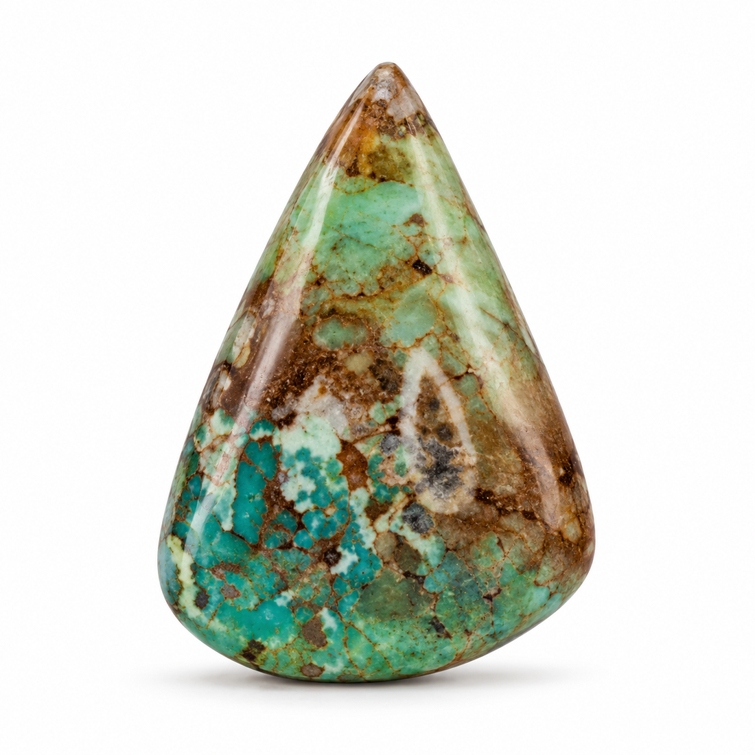 Royston Turquoise cabochon K14.0, batch September 24, 2026, front view