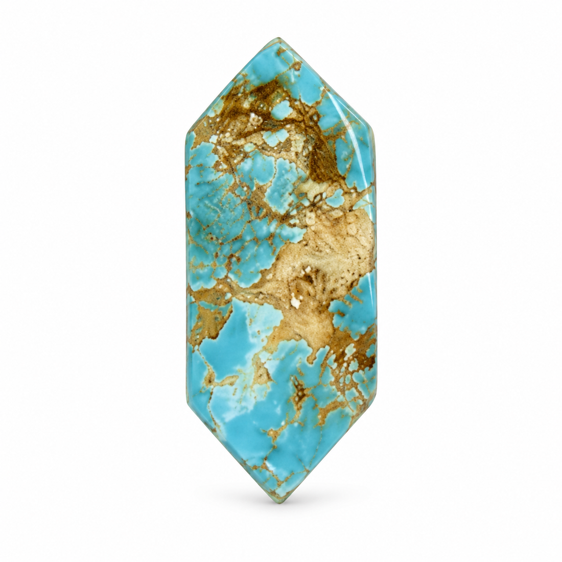 L9.0 Royston Turquoise cabochon, studio image, September 24, 2026