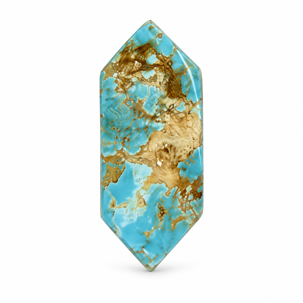 L9.0 Royston Turquoise cabochon, studio image, September 24, 2026